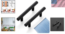 Load image into Gallery viewer, Modern Matte Black Cabinet Pulls 6'' - Perfect for Kitchen &amp; Bathroom Makeovers
