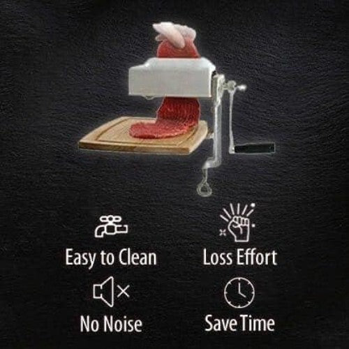 Aluminum Meat Tenderizer Cuber with Safety Cover - Perfect for Marinading