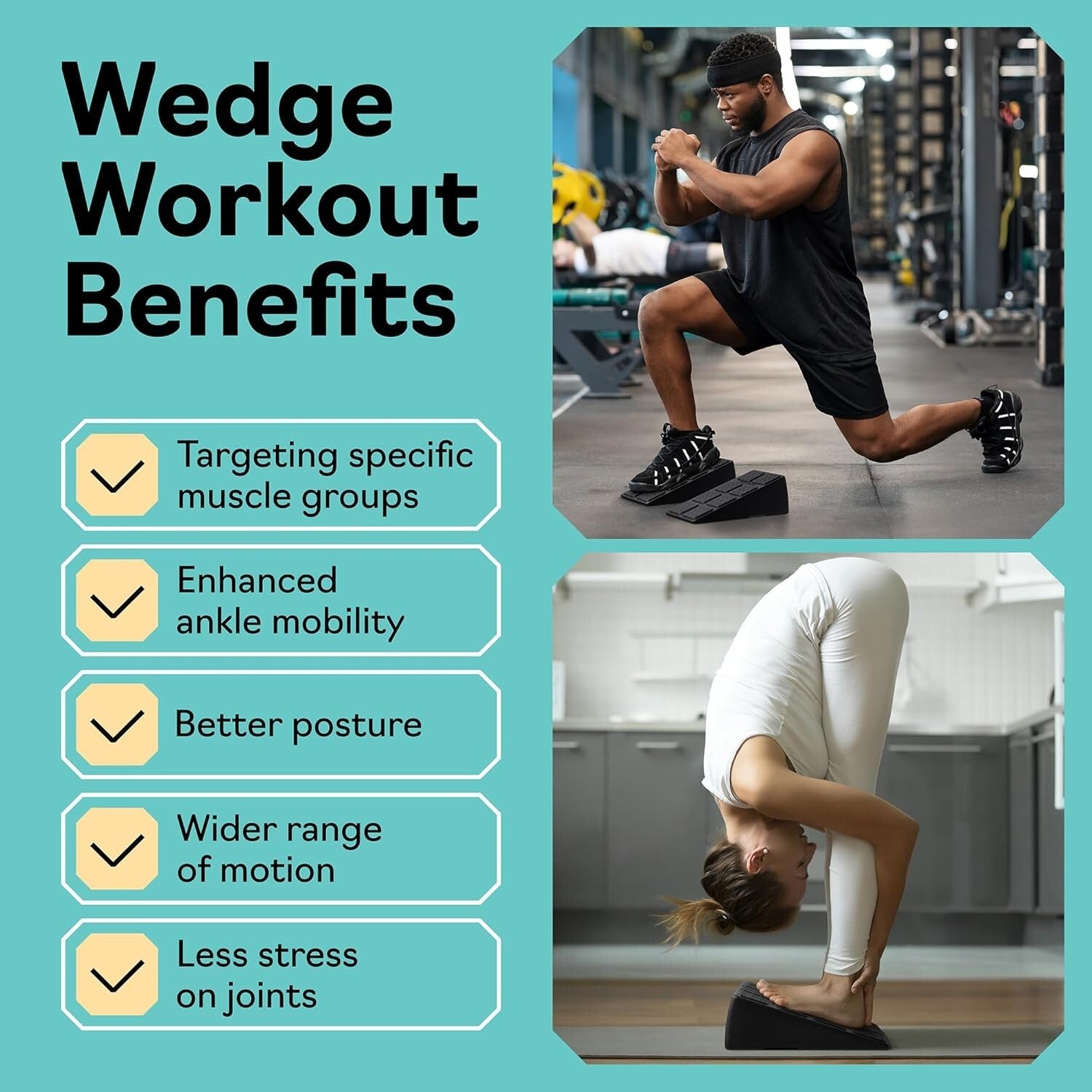 Calf Stretcher & Squat Wedge Block - Innovative Exercise Solution for All Levels