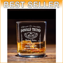 Load image into Gallery viewer, Set of 4 Classic Laser Engraved 11 oz Trump Whiskey Glasses - Dishwasher Safe