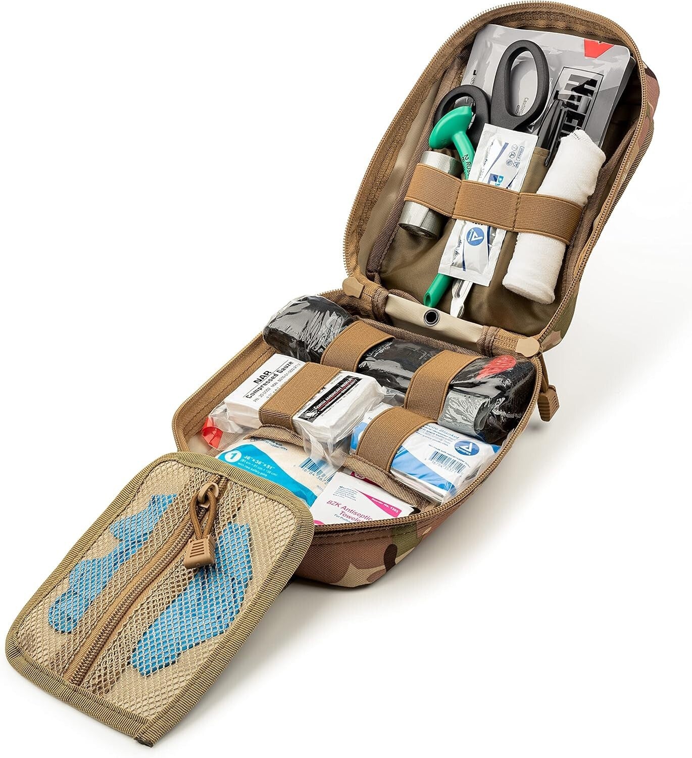 Ultimate 21-Piece IFAK Kit with CAT Tourniquet & Chest Seal for Emergency Care