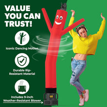 Load image into Gallery viewer, Attention-Grabbing Inflatable Tube Man - 7ft Red Air Dancers Ideal for Business
