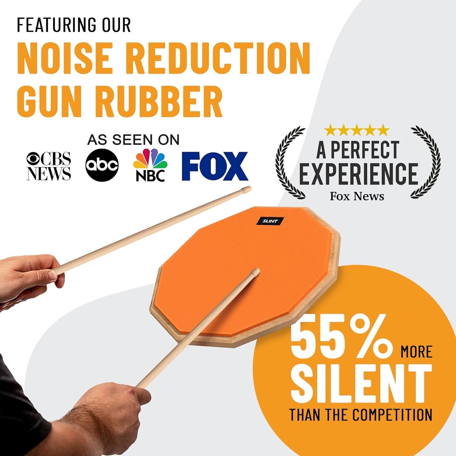 Lightweight 12" Drum Practice Pad with Adjustable Snare Stand - For Kids