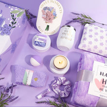 Load image into Gallery viewer, Self-Care Spa Gift Set: Flannel Blanket, Bath Bombs &amp; Essentials for Her