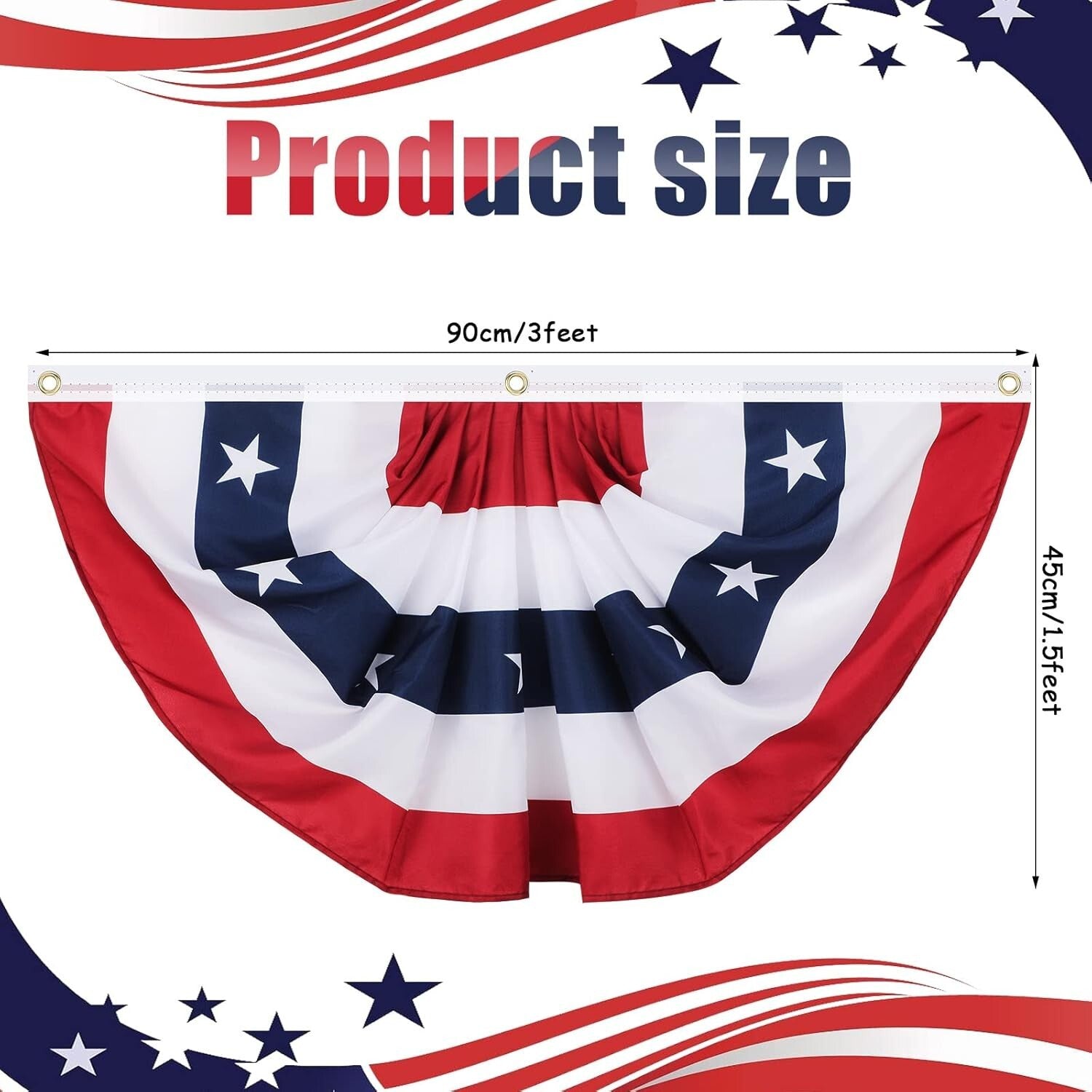Durable & Fade Resistant American Bunting Flag - Perfect for Independence Day