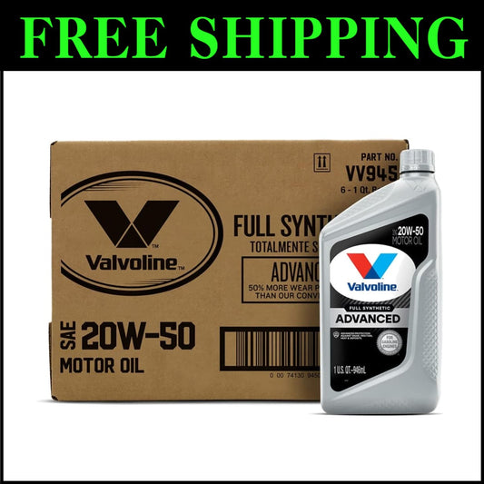 Advanced Full Synthetic Motor Oil 20W-50 - Ultimate Engine Protection, Case of 6