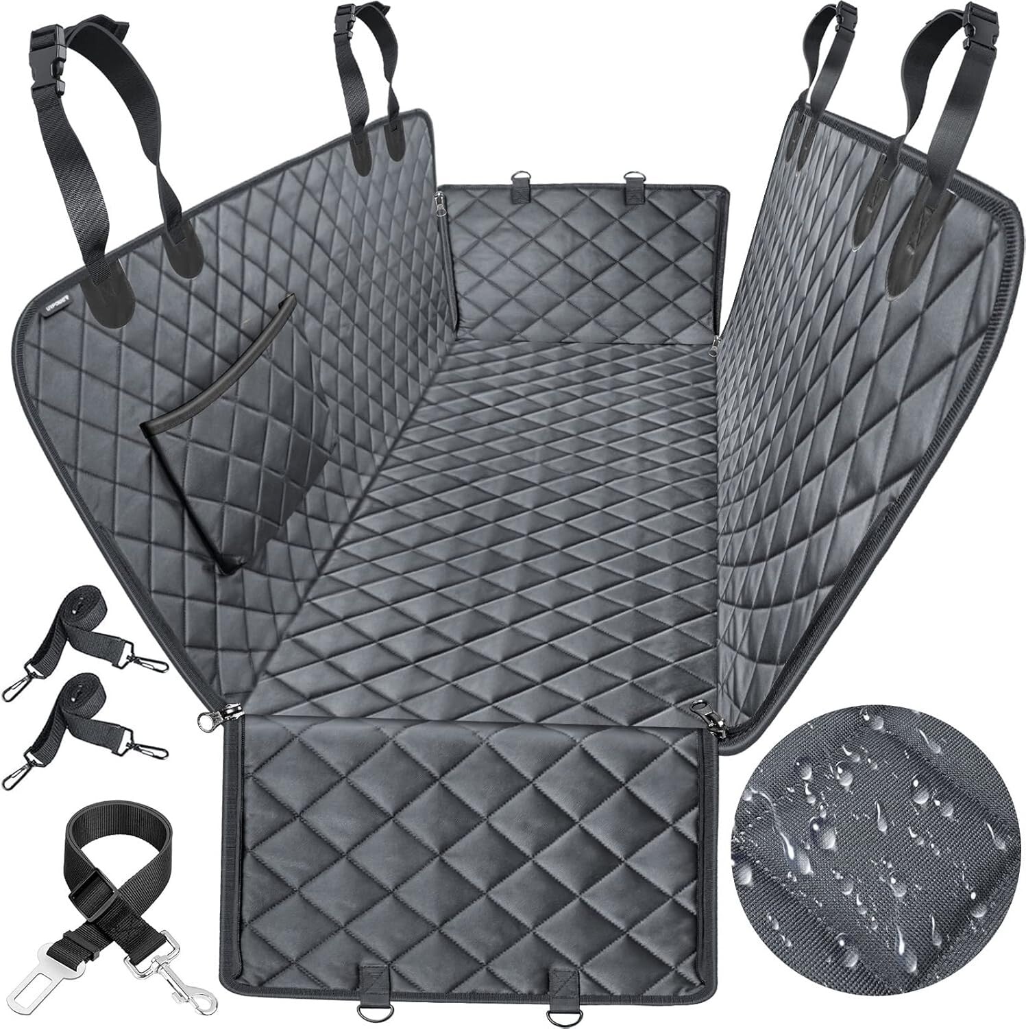 Waterproof Dog Seat Cover Hammock - Heavy Duty, Scratch Proof & Non-Slip