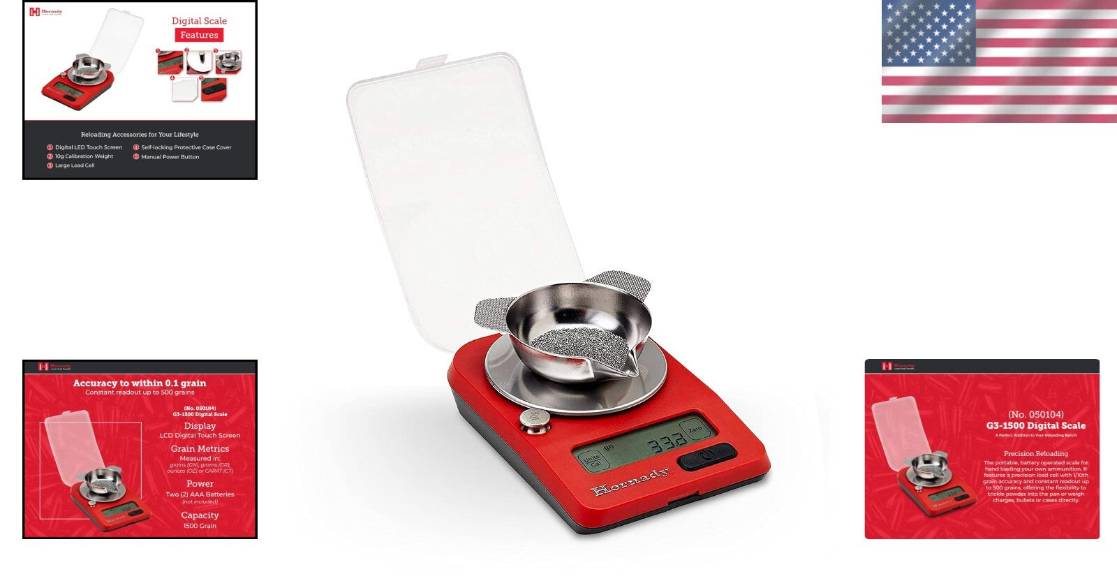 G3-1500 Reloading Scale for Precise Ammunition Weighing - Easy Calibration