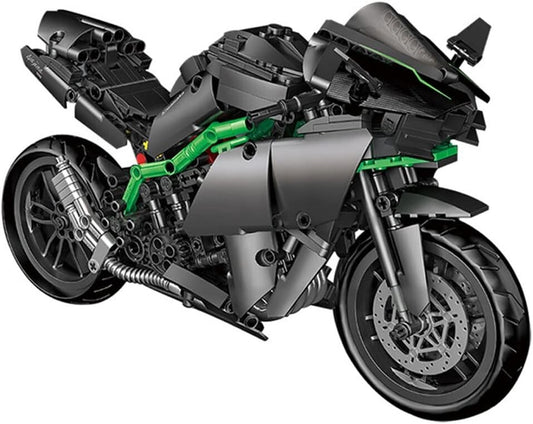 Engaging Kawasaki Motorcycle Building Kit - 888 Pieces for Family Fun & Learning