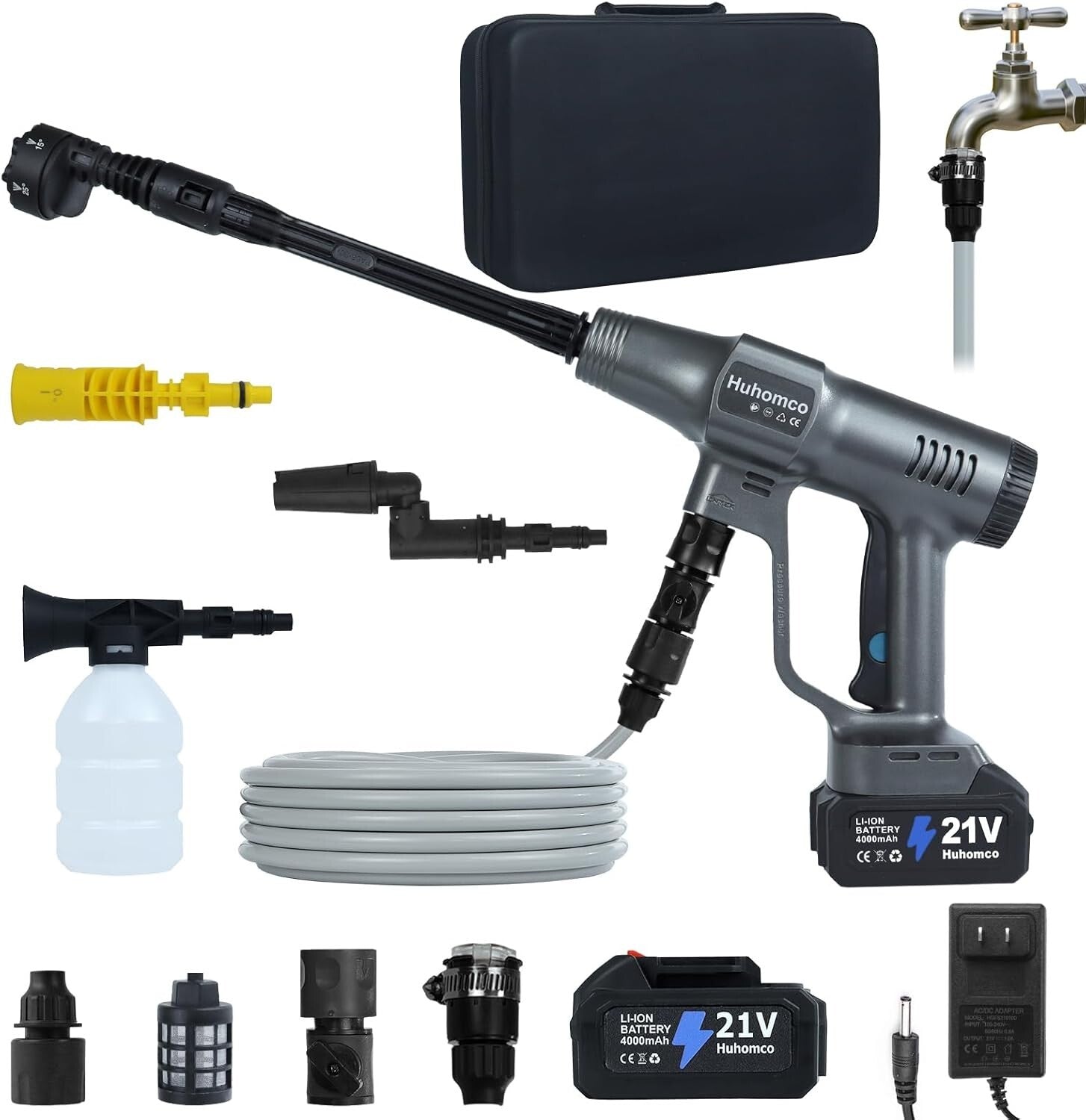 Lightweight 1450PSI Cordless Pressure Washer with Self-Priming Functionality