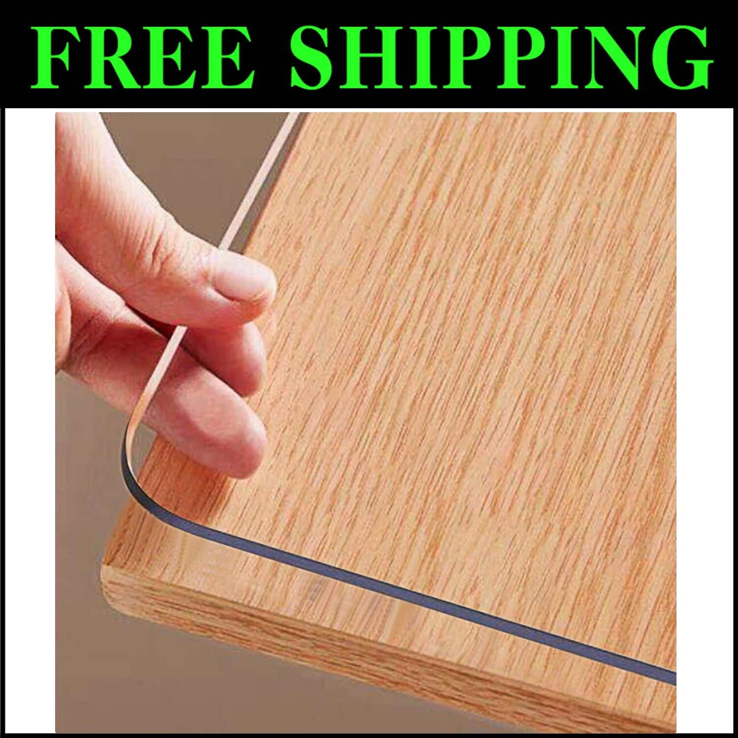 Elegant Glossy PVC Table Protector—40 x 80 Inch, Water-Resistant & Easy Clean