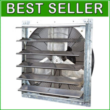 Load image into Gallery viewer, 24" Wall Mounted Exhaust Fan with Automatic Shutter &amp; Variable Speed Control