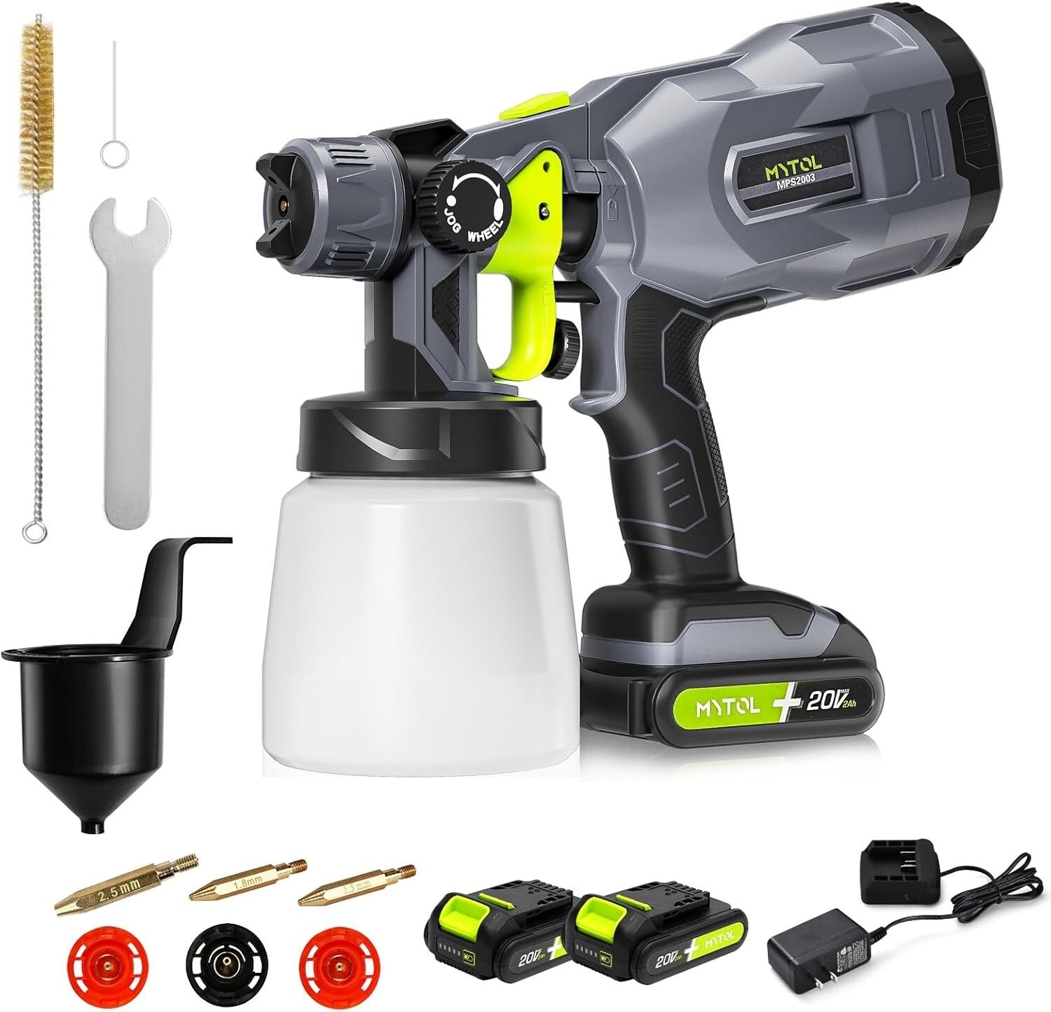 Versatile Cordless Paint Sprayer with 3 Patterns, Nozzles, and Cleaning Tools