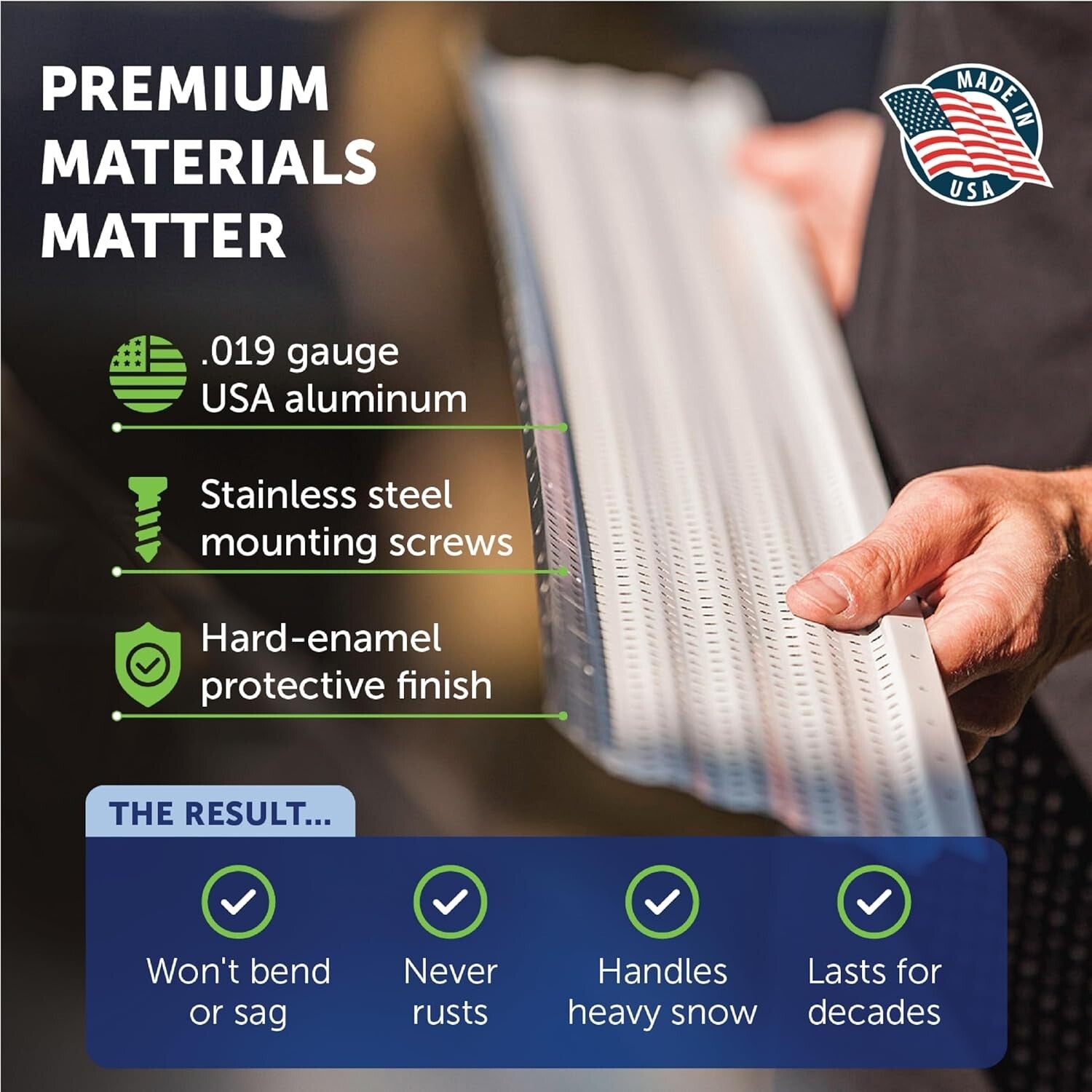 Premium LeafTek Gutter Guards 6" x 100" for Effortless Rain Management in White