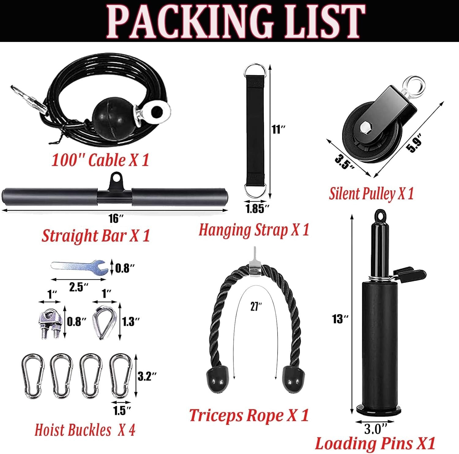 Versatile LAT Pulley System for Home Gym - Compact Strength Training Equipment