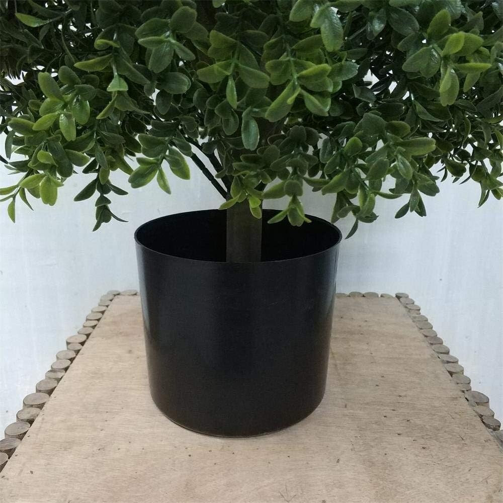 Elegant Set of 2 Fake Boxwood Topiary Trees - 24'' Height for Outdoor Decor