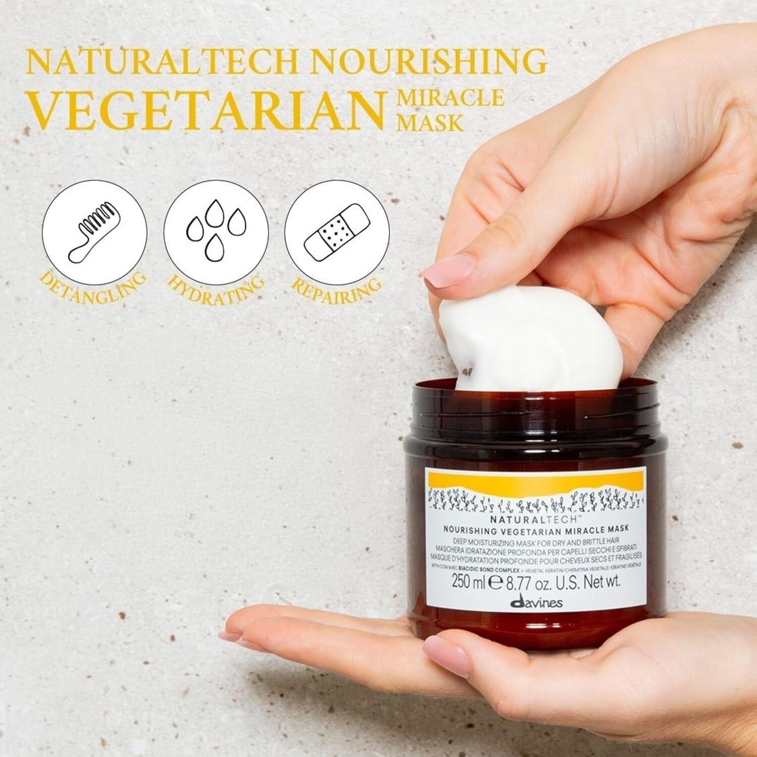 Nourishing Vegan Miracle Mask for Deep Moisture and Softer Hair, 8.77 Fl. Oz.