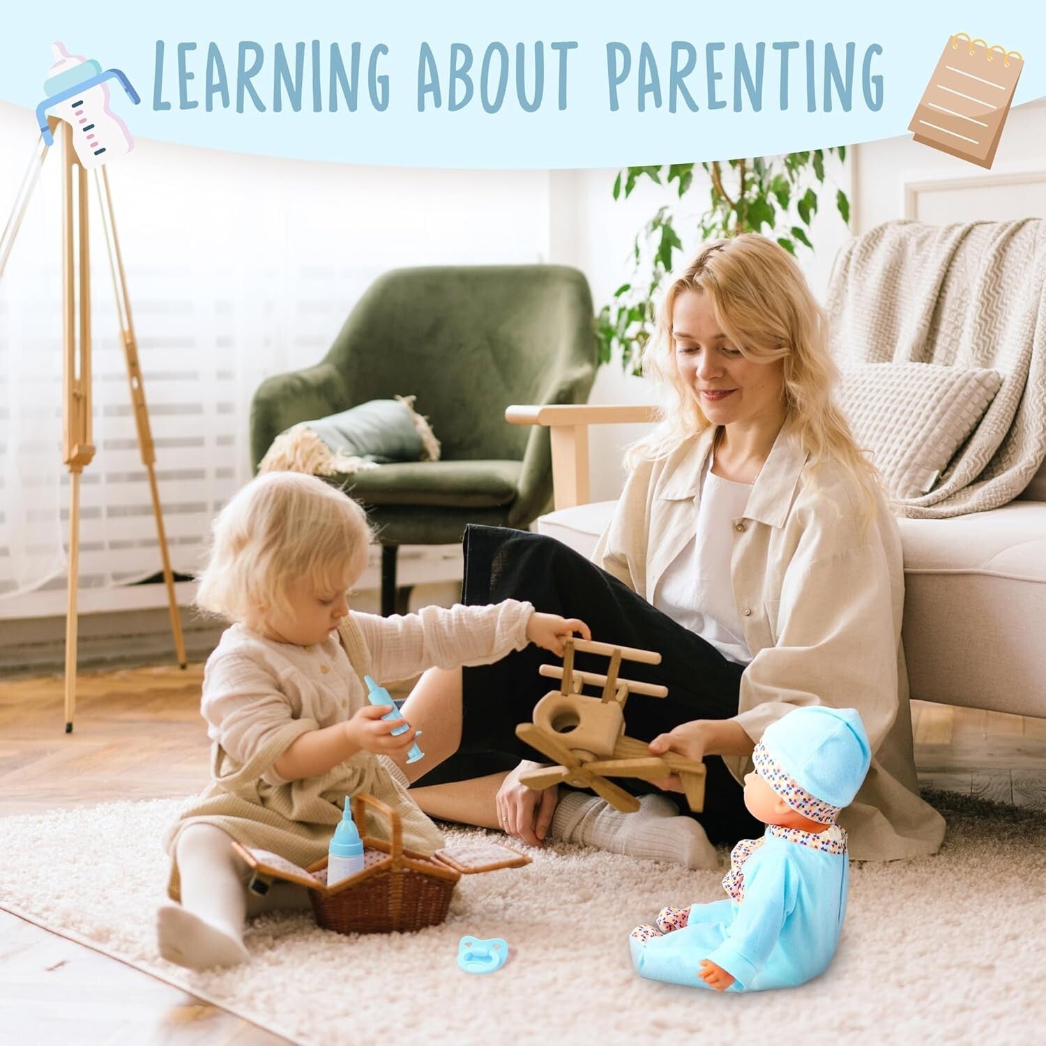 Interactive Baby Doll with Sounds & Accessories - 16-Inch Gift for Ages 2-5