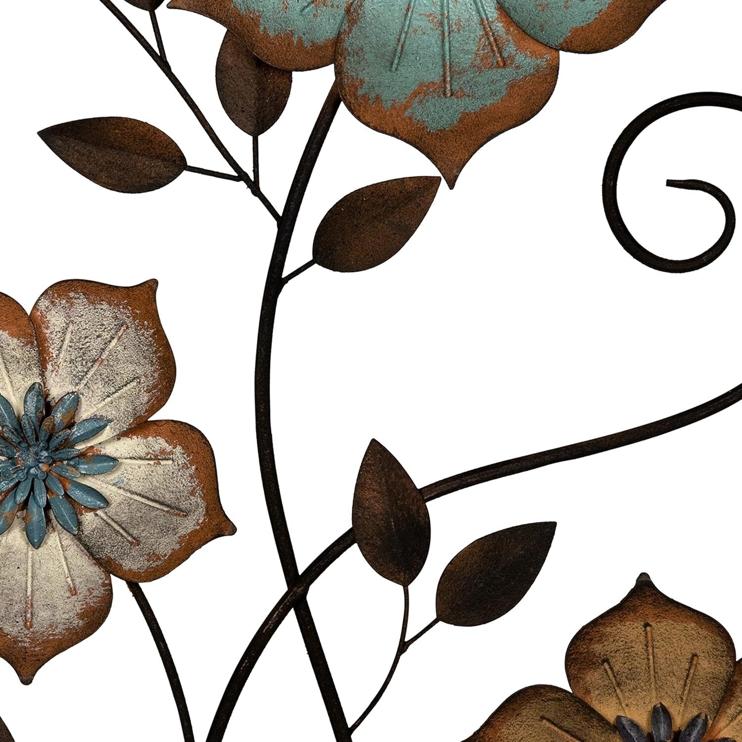 Lifelike 3D Flower Wall Decor in Bronze - 19.25 W for Artistic Home Flair