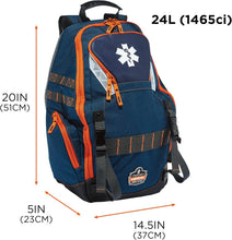 Load image into Gallery viewer, Versatile First Responder Backpack with Reflective Borders &amp; ID Slots - 24L