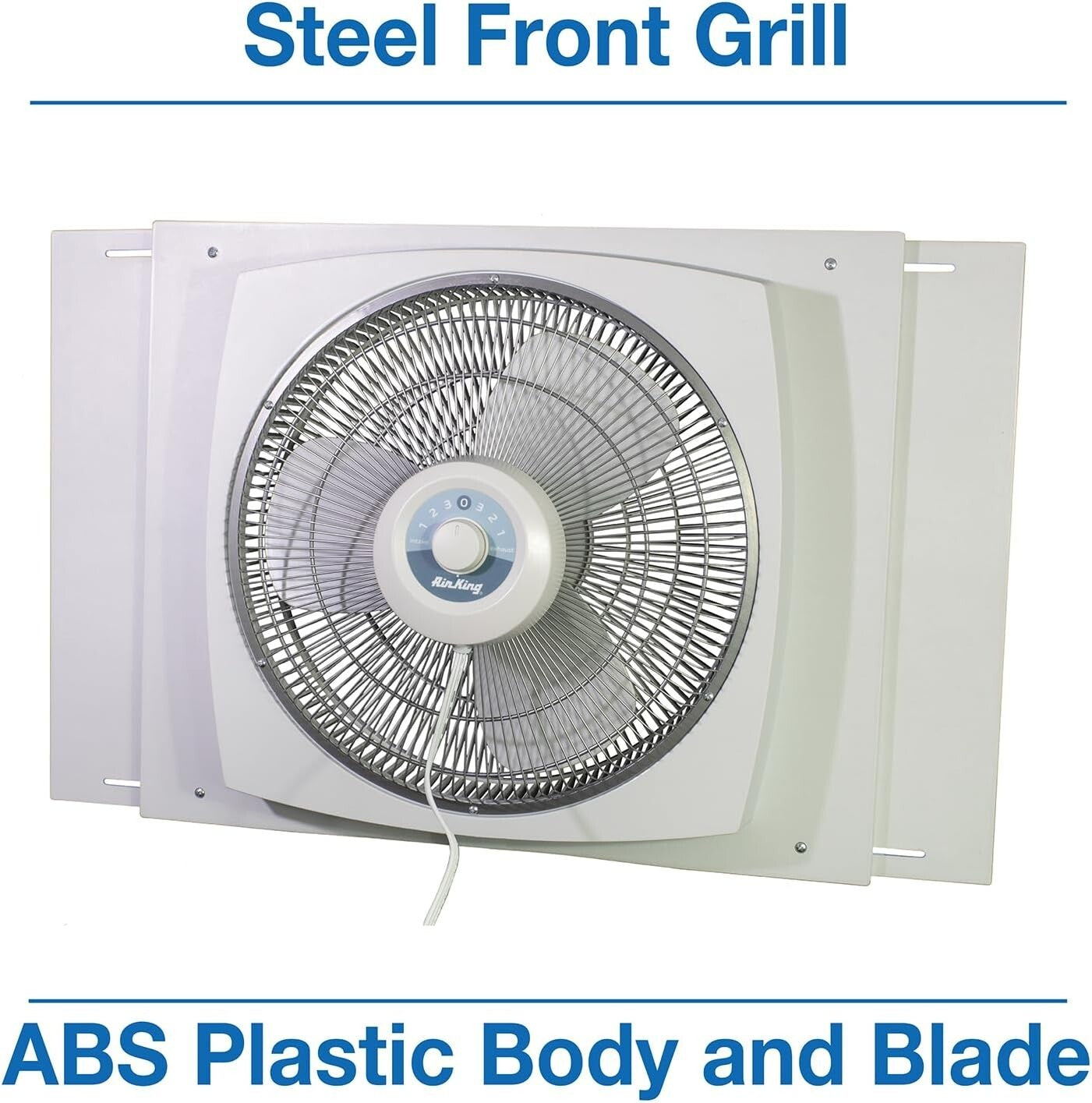 16-Inch White Window Fan - Efficient Air Circulation with 3 Speeds