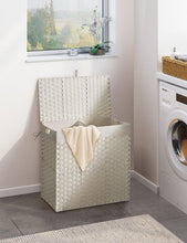 Load image into Gallery viewer, Durable Foldable Laundry Basket 110L with Lid - Stylish Organization Solution