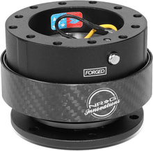Load image into Gallery viewer, NRG Gen 2.0 Black Steering Wheel Quick Release Kit - Carbon Fiber, Universal Fit