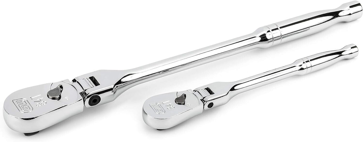 2-Piece Flex Head Ratchet Set with 84 Tooth Mechanism - Professional Quality