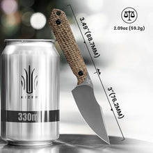 Load image into Gallery viewer, 6.49in Compact Mini Harpoon Knife - Stylish Micarta Handle for EDC &amp; Camping