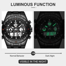 Load image into Gallery viewer, Big Face Luxury Military Watch – 3ATM Waterproof &amp; Multi-Functional Features