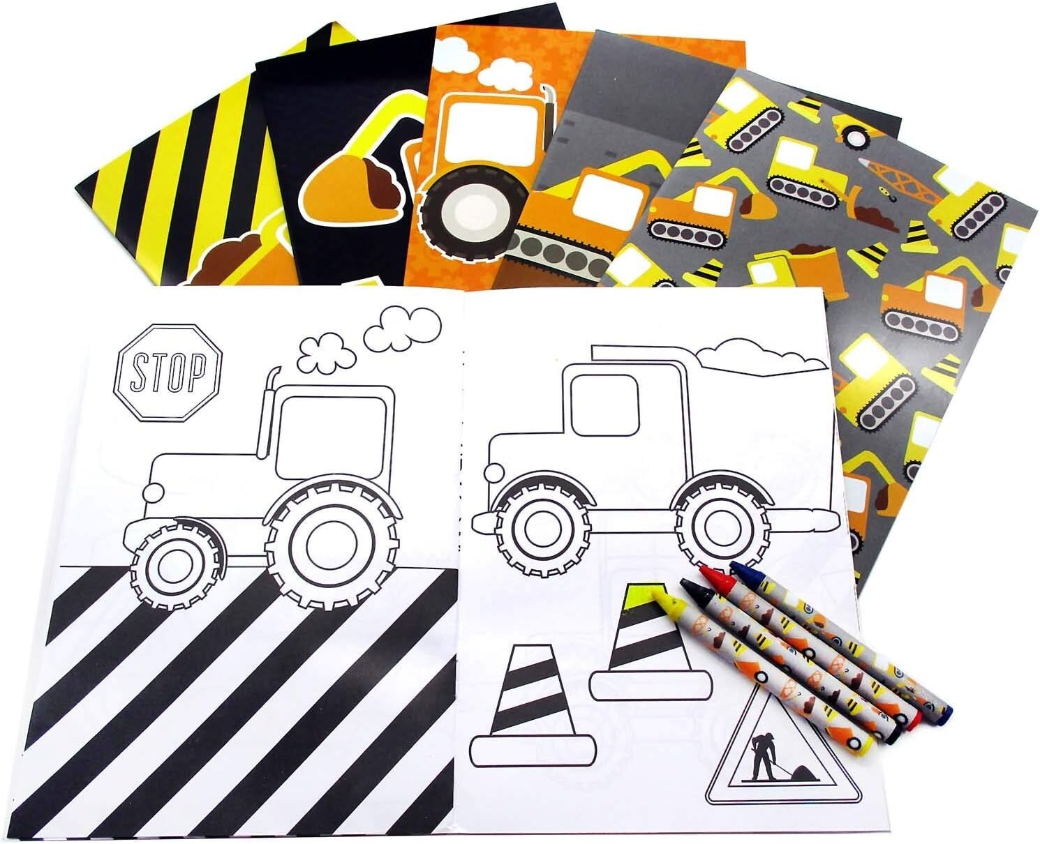 108-Piece Construction Truck Party Favor Set - Toys, Stickers, Crayons & More!