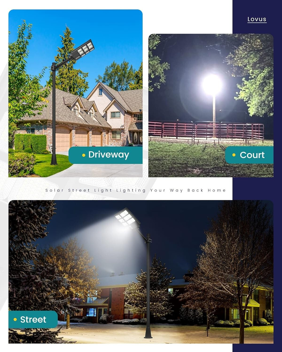 IP67 Waterproof 3200W Solar Security Lights - 2-Pack Motion Sensor Flood Lights