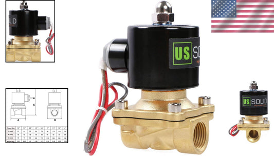 Durable 1/2" Brass Electric Solenoid Valve - Instant Open/Close Action 24VAC