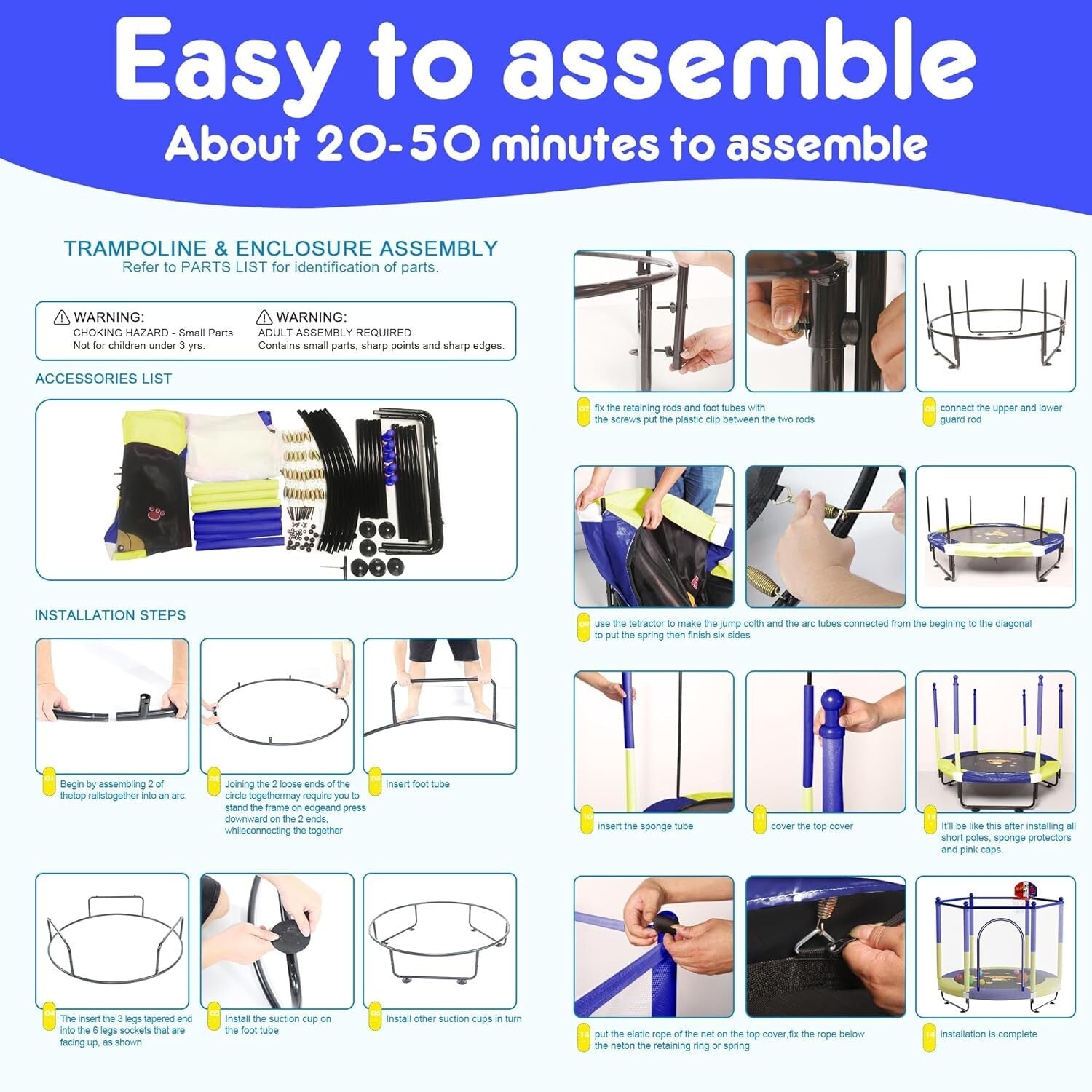 Vibrant 5FT Kids Bounce Trampoline with Protective Netting - Perfect Gift!