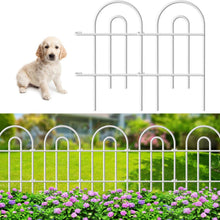 Load image into Gallery viewer, Elegant White Metal Garden Edging 35ft for Animals - Easy Setup &amp; Customizable
