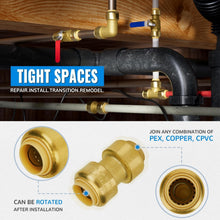 Load image into Gallery viewer, Versatile 1/2 Inch Push-to-Connect Plumbing Fittings - Safe and Durable 12 Pack