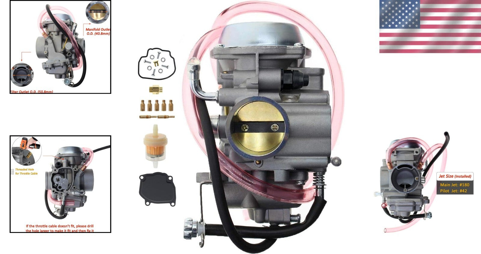OEM Arctic Cat ATV Carburetor: Direct Replacement for 250, 300, 400, 500 Models