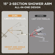 Load image into Gallery viewer, Adjustable 11.8 Inch Rain Showerhead Combo with 6 Spray Modes &amp; Anti-Leak Design