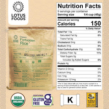 Load image into Gallery viewer, Nutritious Organic Black Rice - Whole Grain, Gluten-Free &amp; Vegan - 11lb Bag