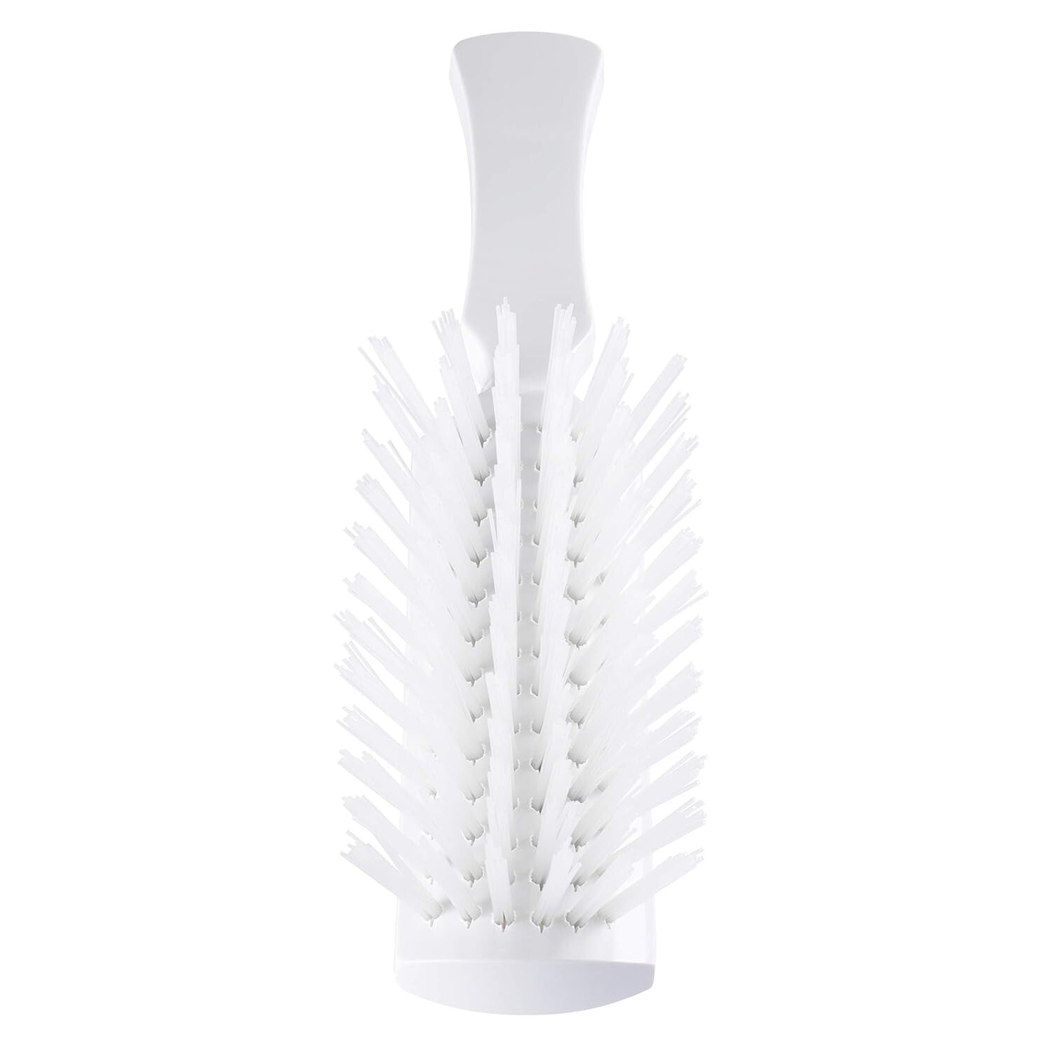Stylish White Nylon Hairbrush with Durable Handle for Easy, Gentle Grooming