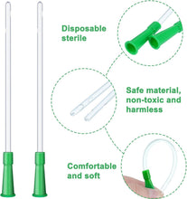 Load image into Gallery viewer, Clear 120-Count PVC Replacement Enema Tubes with Rounded Ends for 12FR Needs