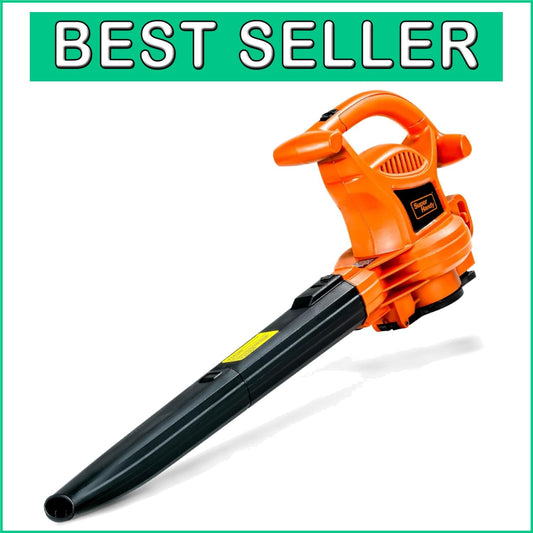 120V 3-in-1 Leaf Blower, Vacuum & Mulcher - Lightweight & Powerful for Yard Care