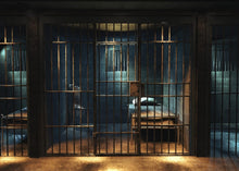 Load image into Gallery viewer, 10x8ft Jail Cell Backdrop - Upgraded Polyester Photo Background for Events