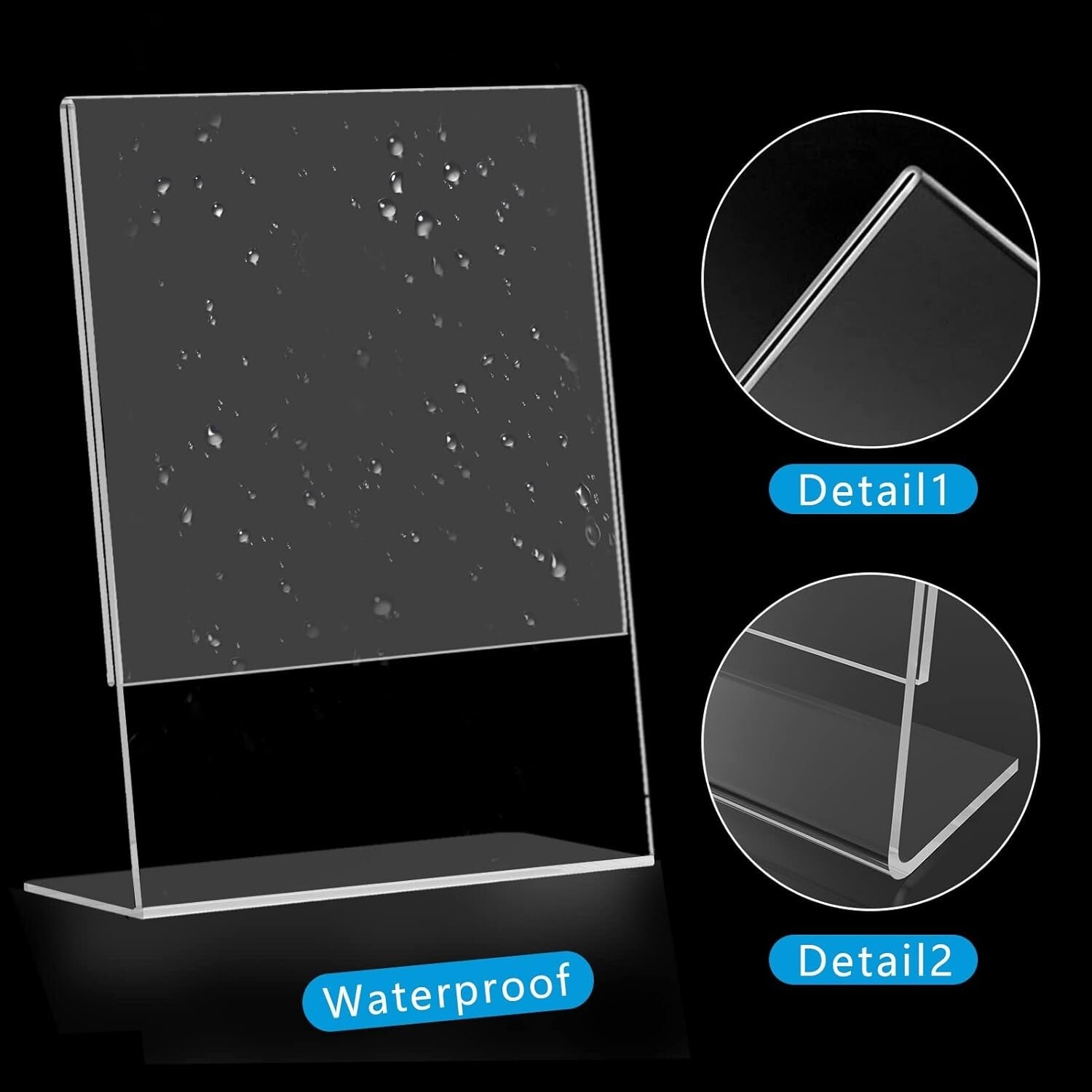 30 Pcs Slant Back Acrylic Sign Holder 8.5x11 - Durable Tabletop Display Stand