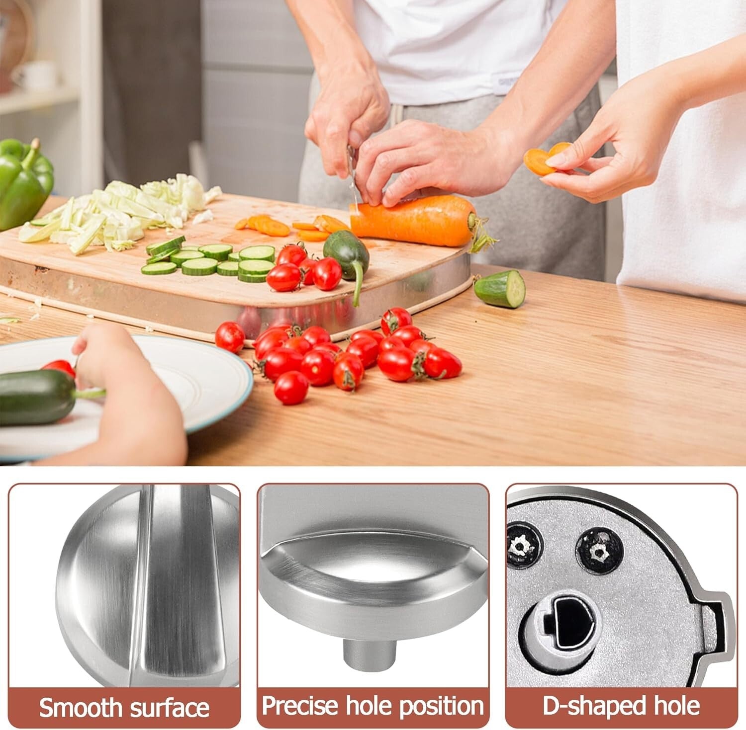 Durable 5-Pack Burner Control Knobs for GE, Kenmore & Hotpoint - Easy Install