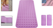 Load image into Gallery viewer, Washable Non-Toxic Bath Mat 18x40 - Light Purple Silicone for Excellent Grip