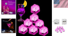 Load image into Gallery viewer, Glow-in-the-Dark Pink LED Ice Cubes - Perfect for Weddings and Celebrations