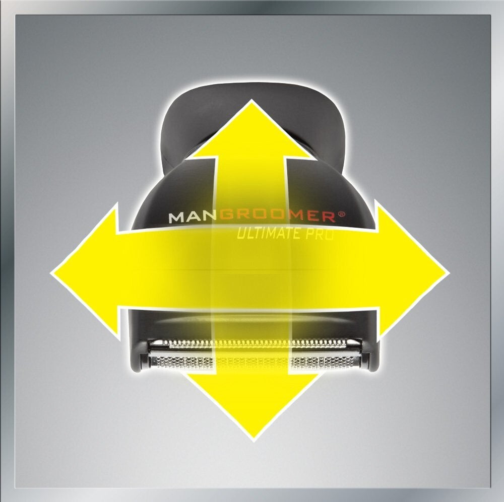 Rechargeable Back Shaver with Adjustable Shock Absorber Heads and Power Burst