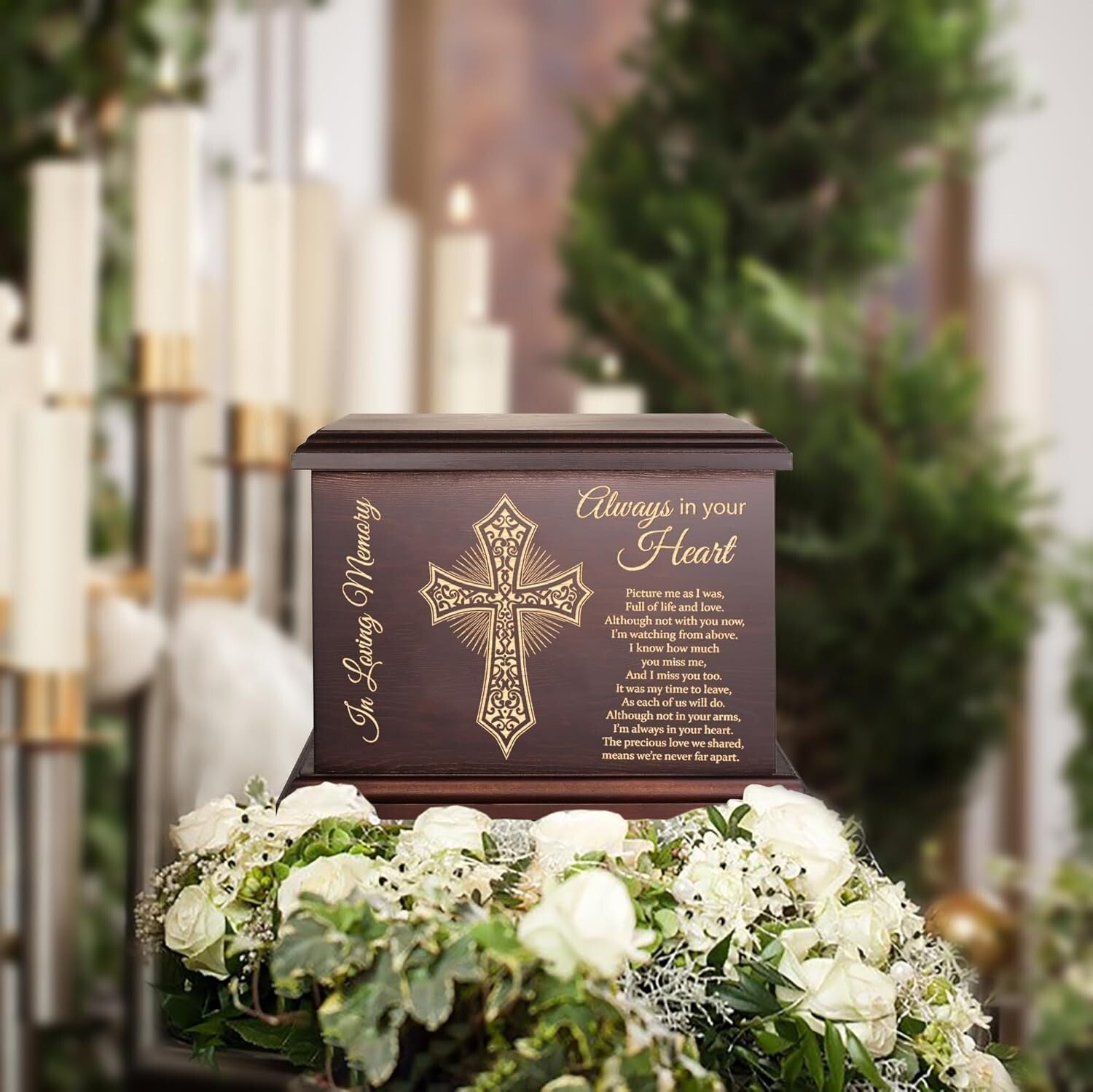 Stylish Burial Urn with Bottom Opening - 270 lbs Capacity, Perfect Memorial Gift
