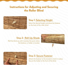 Load image into Gallery viewer, 72"x72" Waterproof Bamboo Shades - Cordless Roll-Up for Outdoor &amp; Indoor Privacy